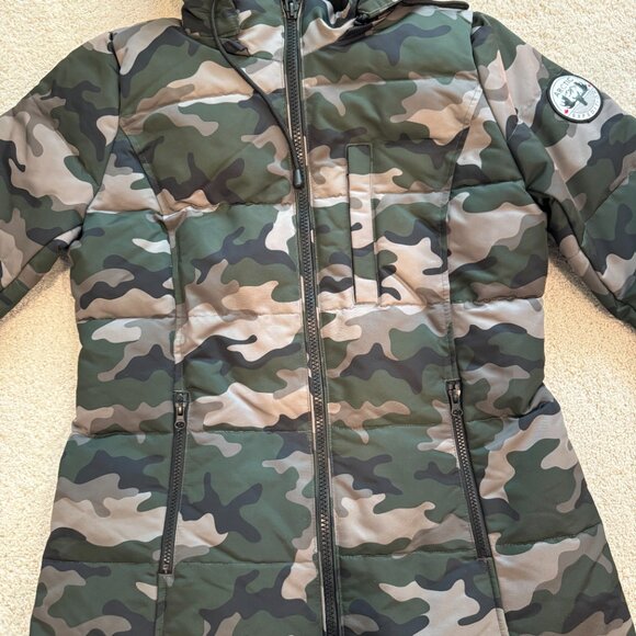 Arctic Expedition Horizontal Quilted Hybradown Down Coat‎ Hunter Camo XS - Picture 3 of 10